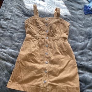 Brown overall dress
